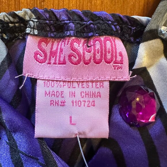 SheScool Womens Sleeveless Chevron-Print Tunic Top With Embellished Neckline L - Picture 5 of 8